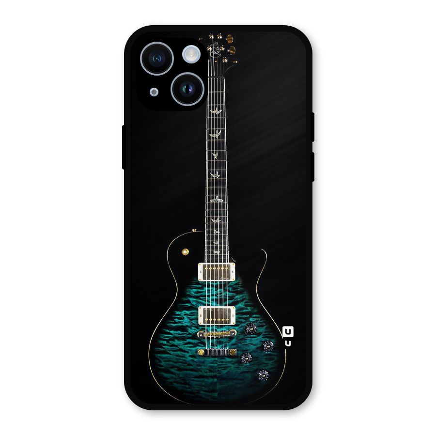 Royal Green Guitar Metal Back Case for iPhone 14