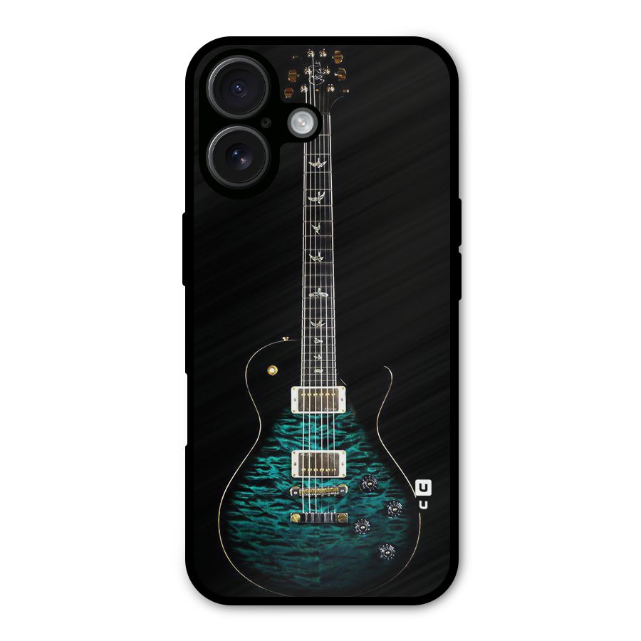 Royal Green Guitar Metal Back Case for iPhone 16