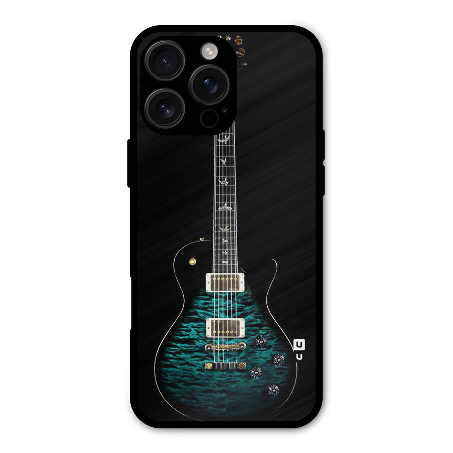 Royal Green Guitar Metal Back Case for iPhone 16 Pro Max