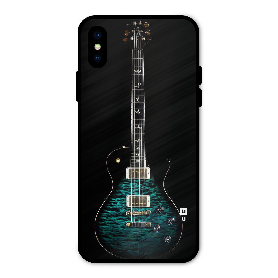 Royal Green Guitar Metal Back Case for iPhone X