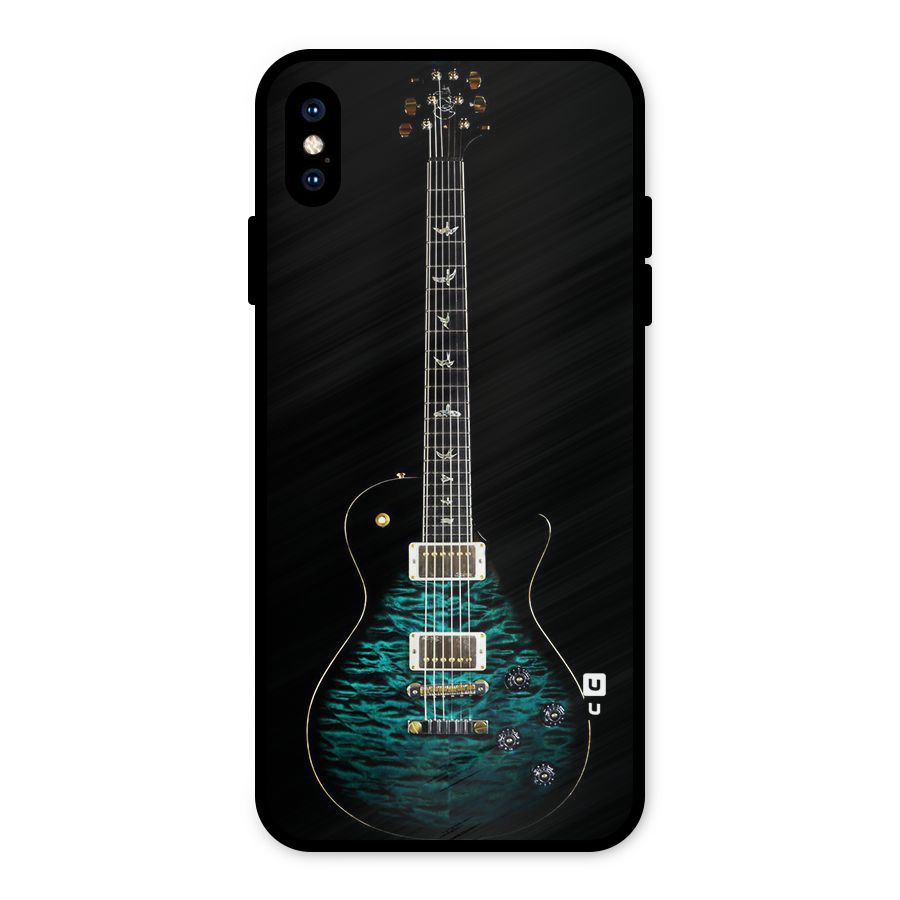 Royal Green Guitar Metal Back Case for iPhone XS Max
