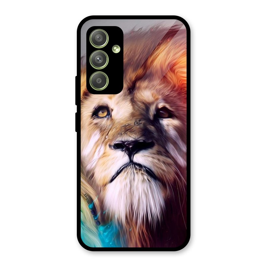 Royal Lion Glass Back Case for Galaxy A54