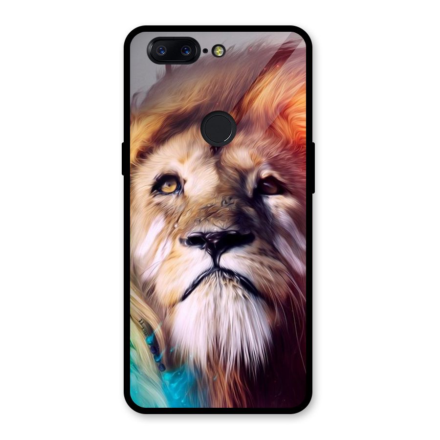 Royal Lion Glass Back Case for OnePlus 5T