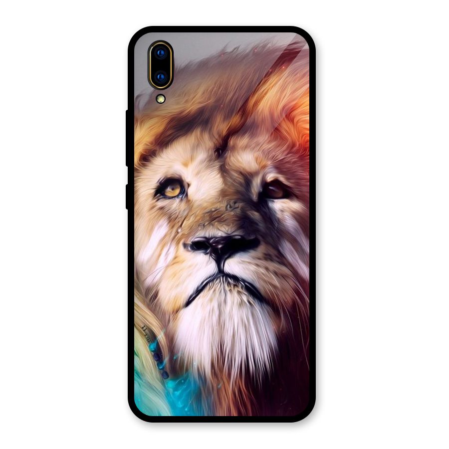 Royal Lion Glass Back Case for Vivo V11 Pro