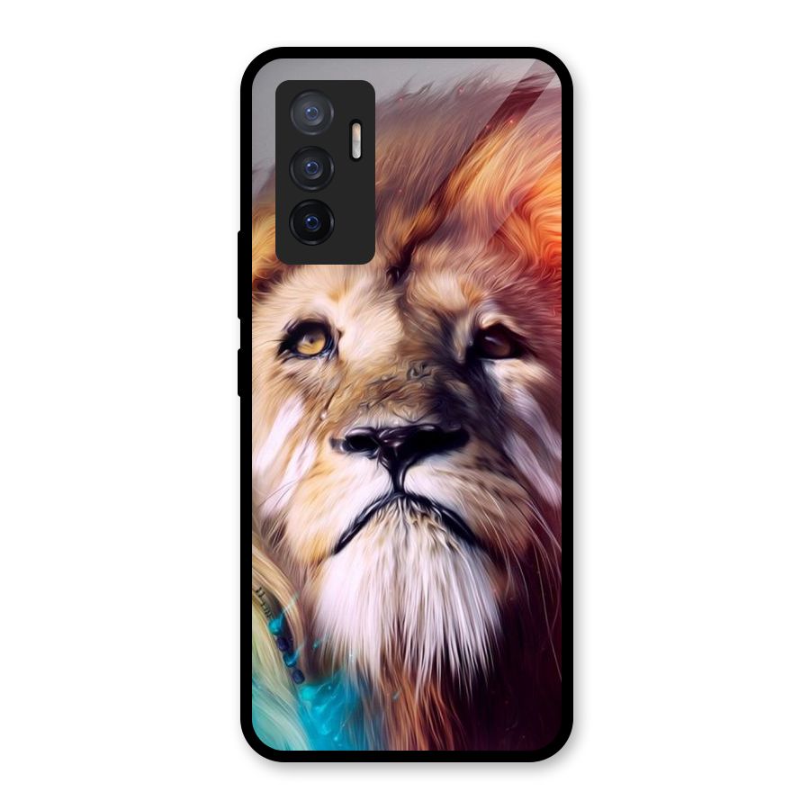 Royal Lion Glass Back Case for Vivo V23e