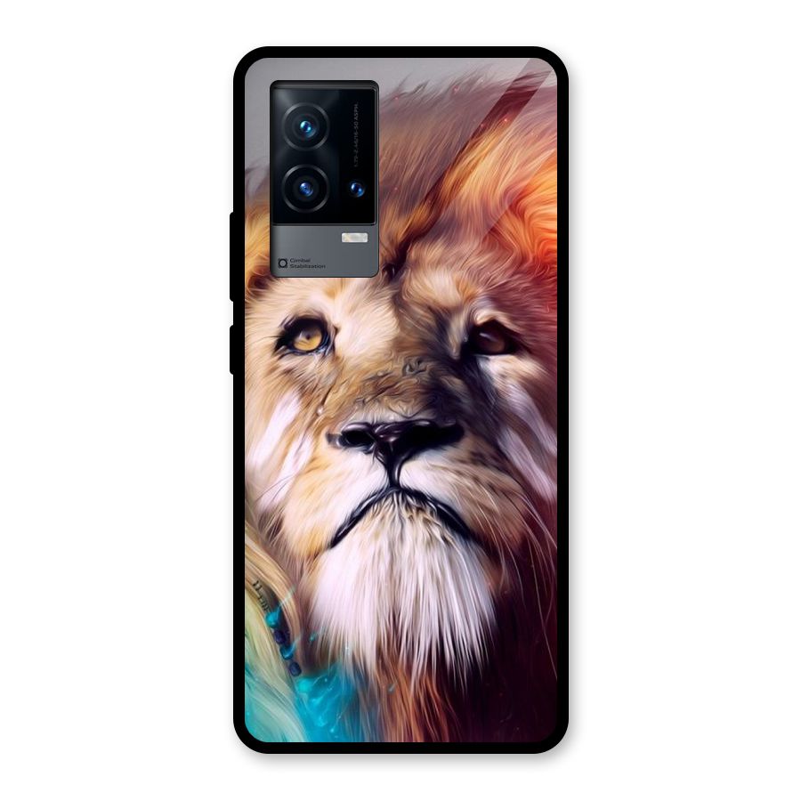 Royal Lion Glass Back Case for iQOO 9 5G