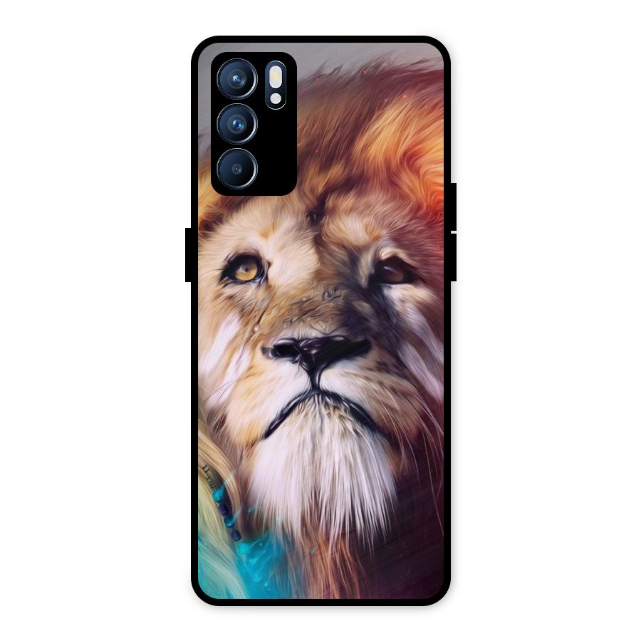 Royal Lion Metal Back Case for Oppo Reno6 5G