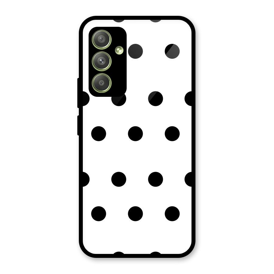 Royal Polka Dots Glass Back Case for Galaxy A54