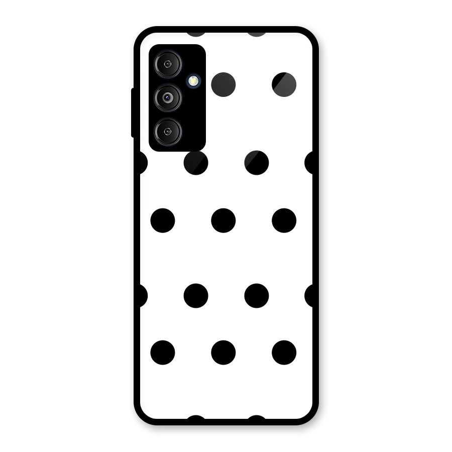 Royal Polka Dots Glass Back Case for Galaxy M14 5G