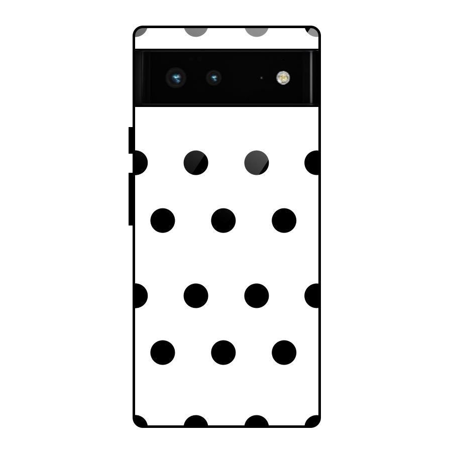 Royal Polka Dots Glass Back Case for Google Pixel 6