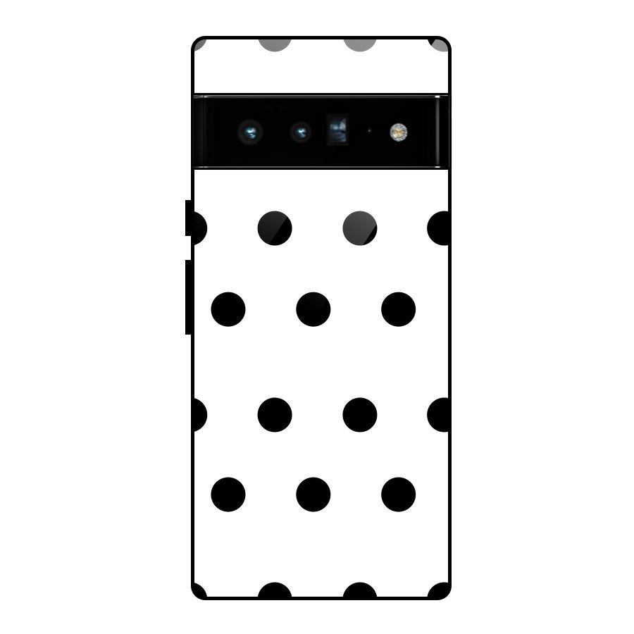 Royal Polka Dots Glass Back Case for Google Pixel 6 Pro