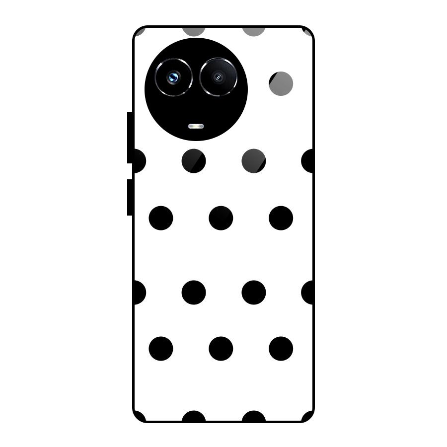 Royal Polka Dots Glass Back Case for Realme 11X