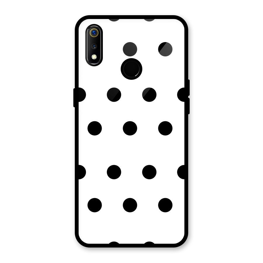 Royal Polka Dots Glass Back Case for Realme 3