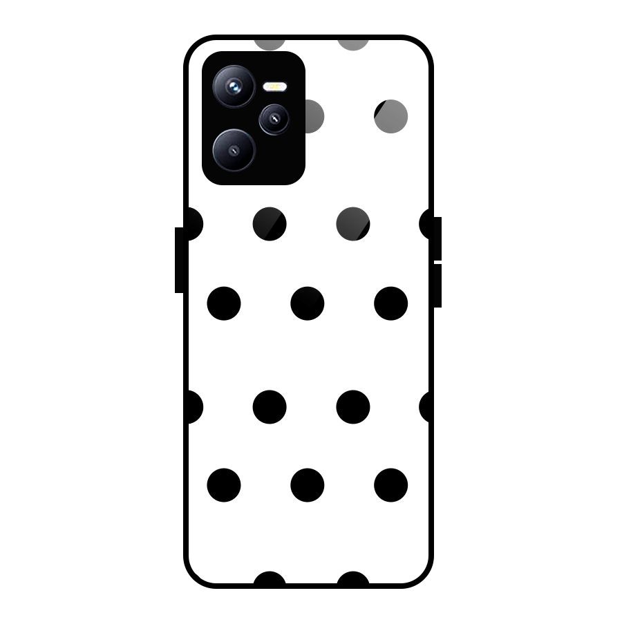 Royal Polka Dots Glass Back Case for Realme C35