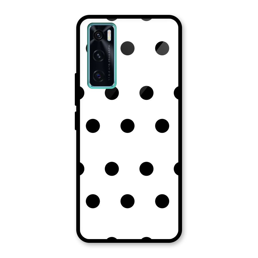 Royal Polka Dots Glass Back Case for Vivo V20 SE