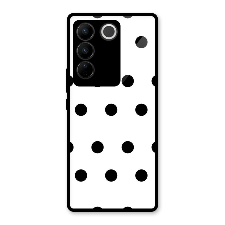 Royal Polka Dots Glass Back Case for Vivo V27 Pro