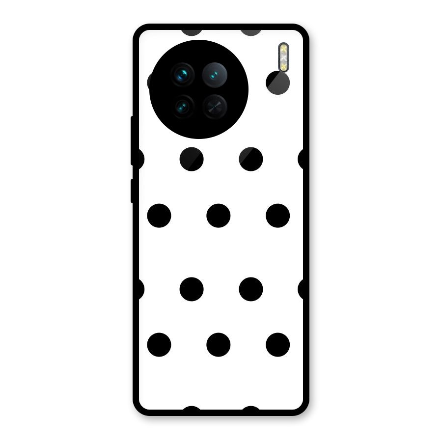 Royal Polka Dots Glass Back Case for Vivo X90