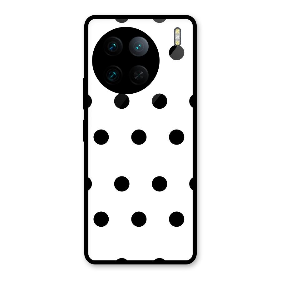 Royal Polka Dots Glass Back Case for Vivo X90 Pro