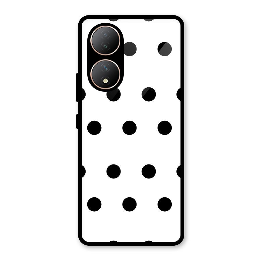 Royal Polka Dots Glass Back Case for Vivo Y100A