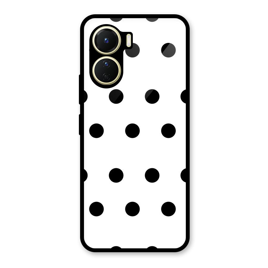 Royal Polka Dots Glass Back Case for Vivo Y16