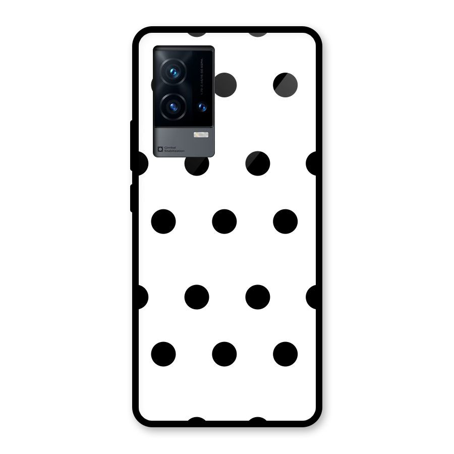 Royal Polka Dots Glass Back Case for iQOO 9 5G
