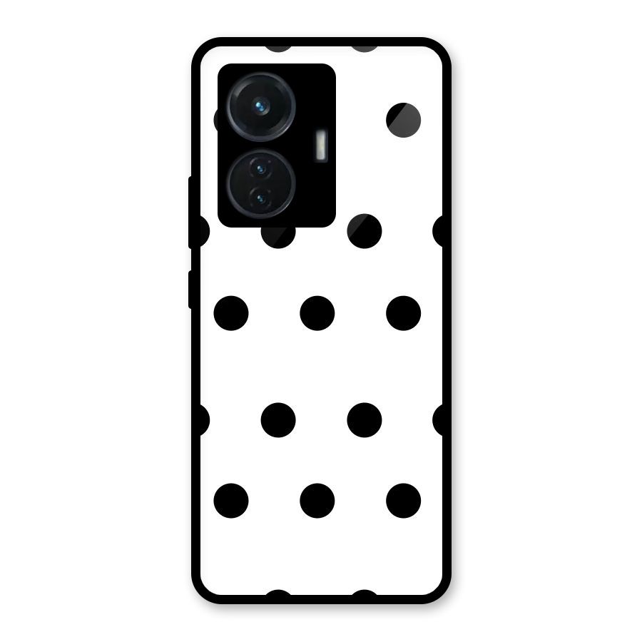 Royal Polka Dots Glass Back Case for iQOO Z6 44W