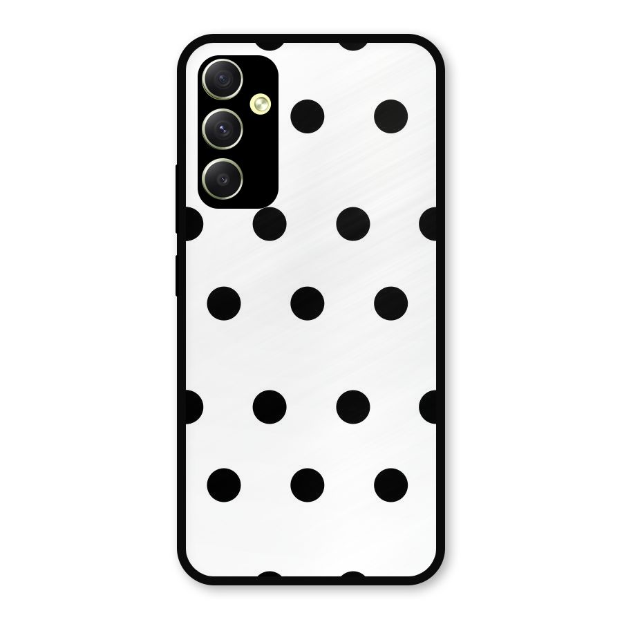 Royal Polka Dots Metal Back Case for Galaxy A34