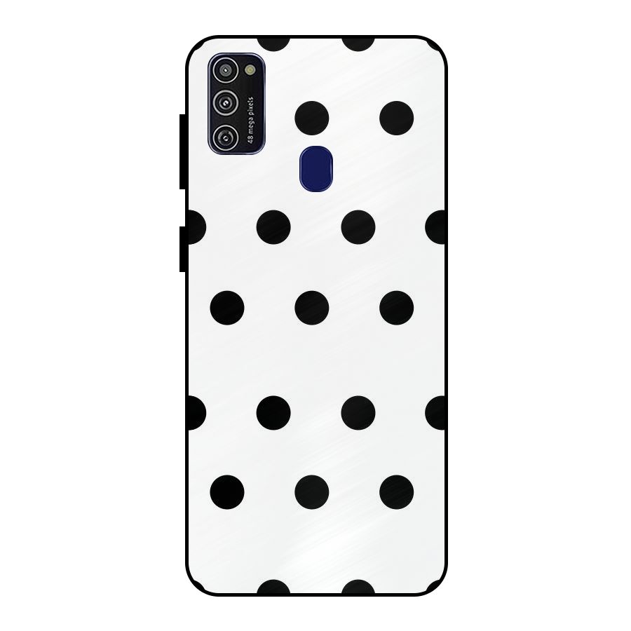 Royal Polka Dots Metal Back Case for Galaxy M30s