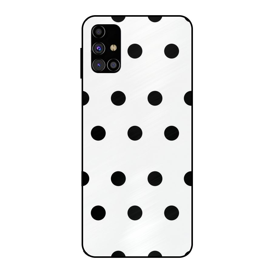 Royal Polka Dots Metal Back Case for Galaxy M31s
