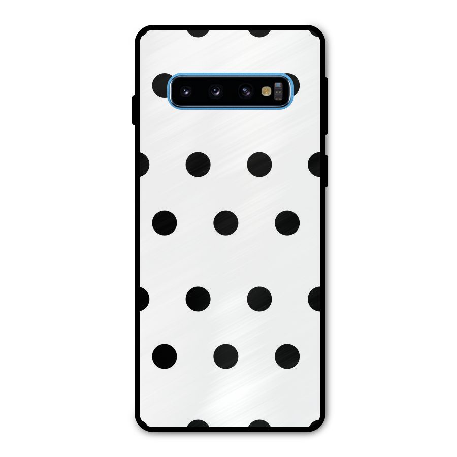 Royal Polka Dots Metal Back Case for Galaxy S10