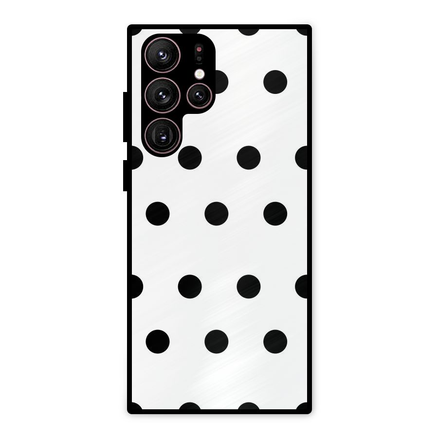 Royal Polka Dots Metal Back Case for Galaxy S22 Ultra 5G
