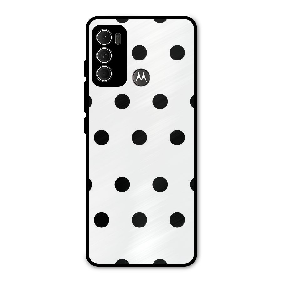 Royal Polka Dots Metal Back Case for Moto G60
