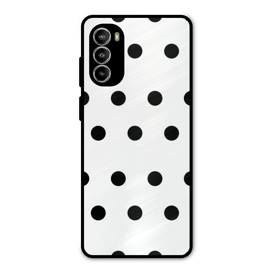 Royal Polka Dots Metal Back Case for Moto G82
