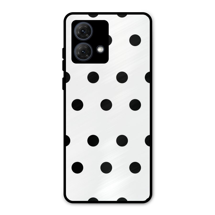 Royal Polka Dots Metal Back Case for Moto G84