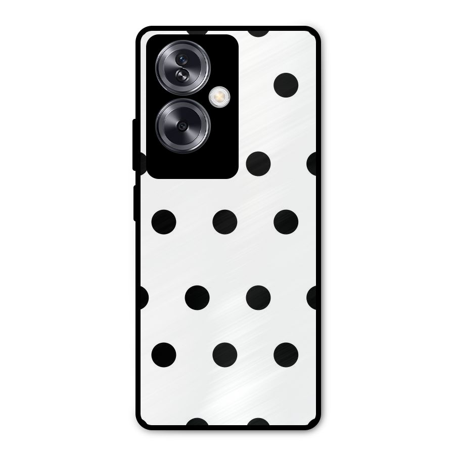 Royal Polka Dots Metal Back Case for Oppo A79 5G