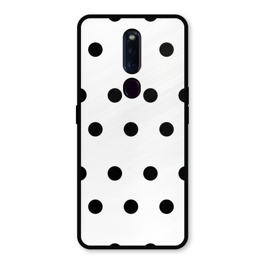 Royal Polka Dots Metal Back Case for Oppo F11 Pro