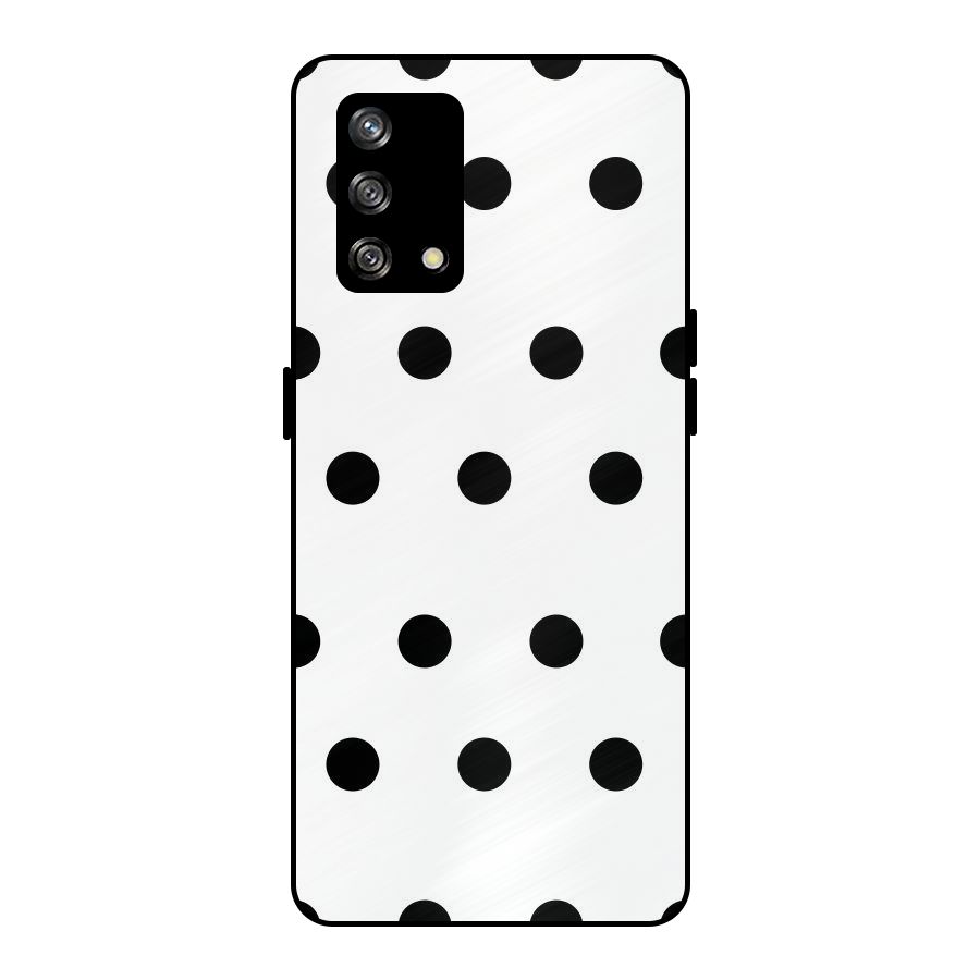 Royal Polka Dots Metal Back Case for Oppo F19