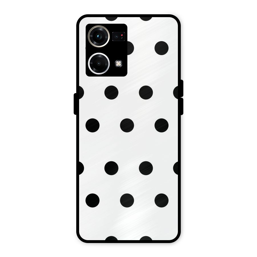 Royal Polka Dots Metal Back Case for Oppo F21 Pro 4G