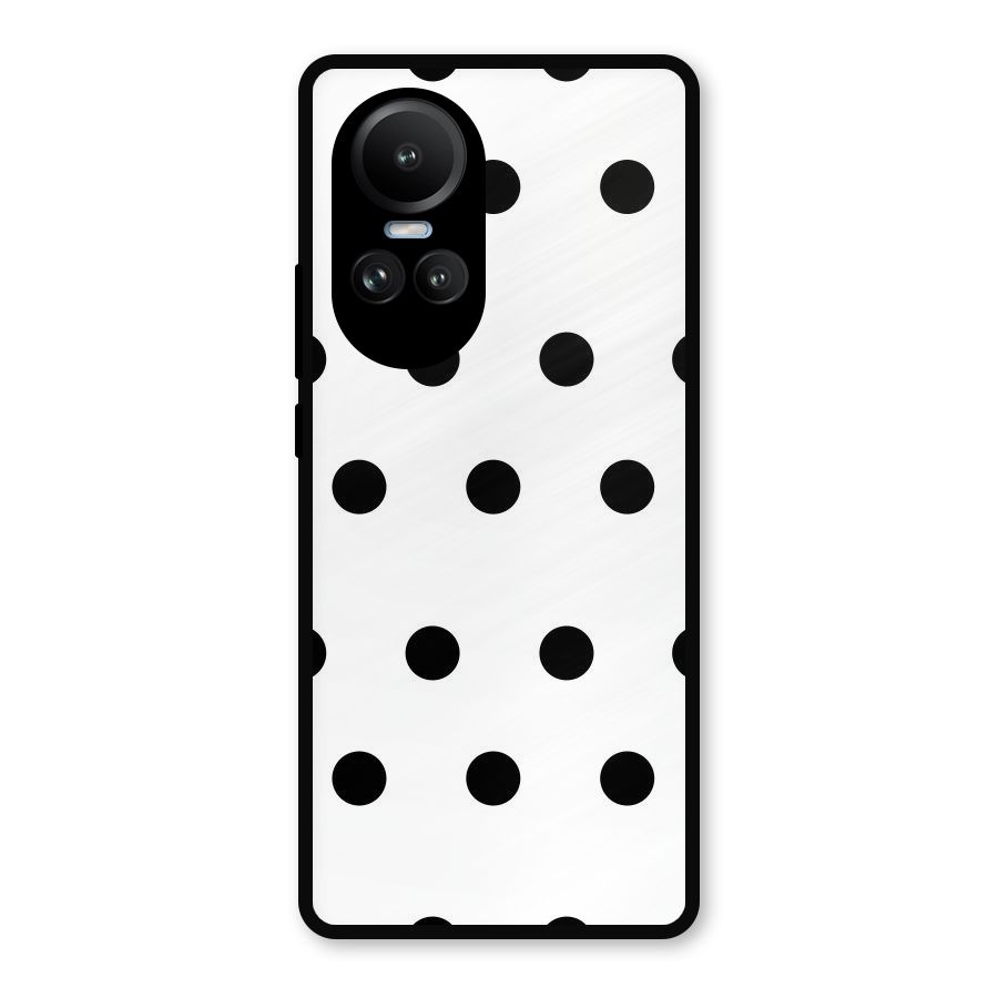 Royal Polka Dots Metal Back Case for Oppo Reno10