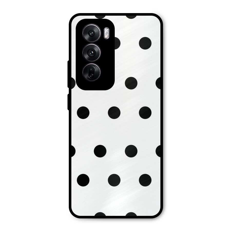 Royal Polka Dots Metal Back Case for Oppo Reno12