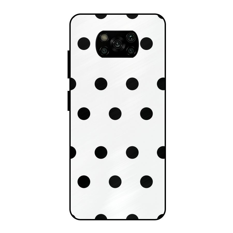 Royal Polka Dots Metal Back Case for Poco X3