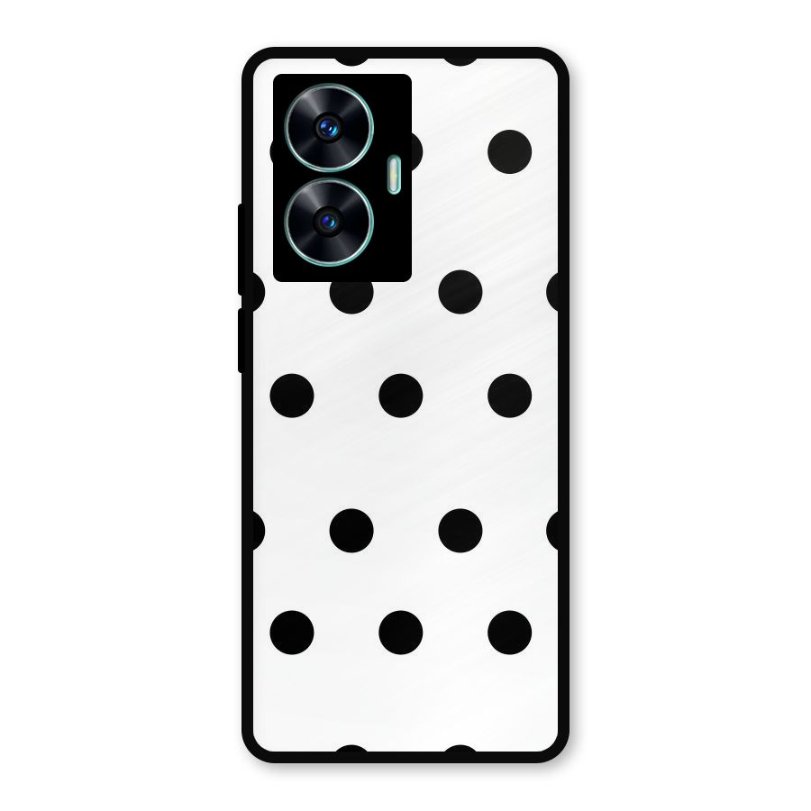 Royal Polka Dots Metal Back Case for Realme Narzo N55