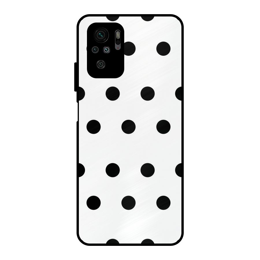 Royal Polka Dots Metal Back Case for Redmi Note 10S