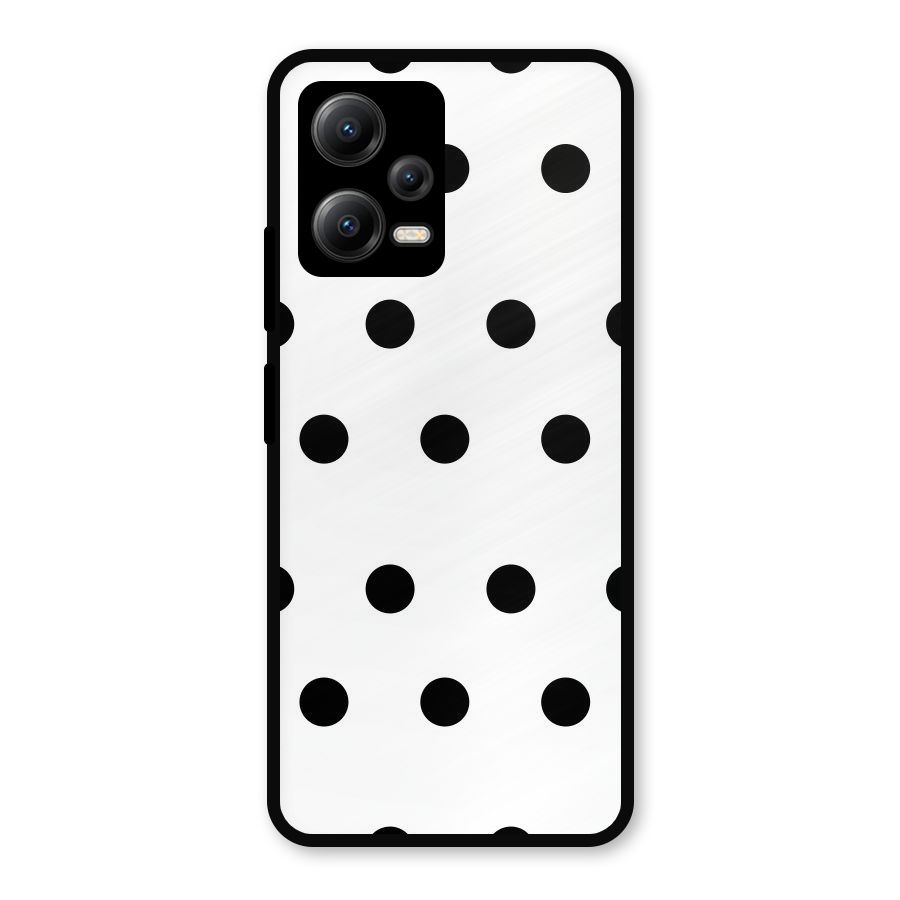 Royal Polka Dots Metal Back Case for Redmi Note 12 5G