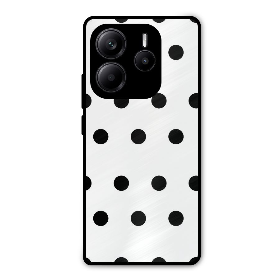 Royal Polka Dots Metal Back Case for Redmi Note 14 5G