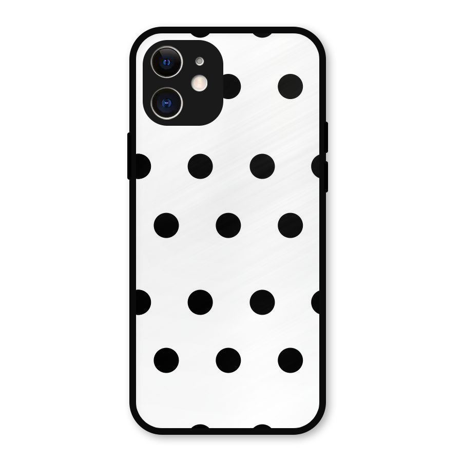 Royal Polka Dots Metal Back Case for iPhone 12
