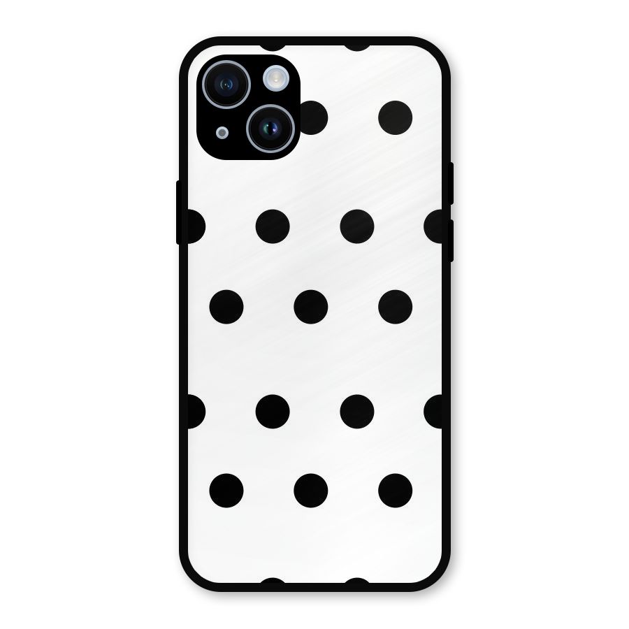 Royal Polka Dots Metal Back Case for iPhone 14