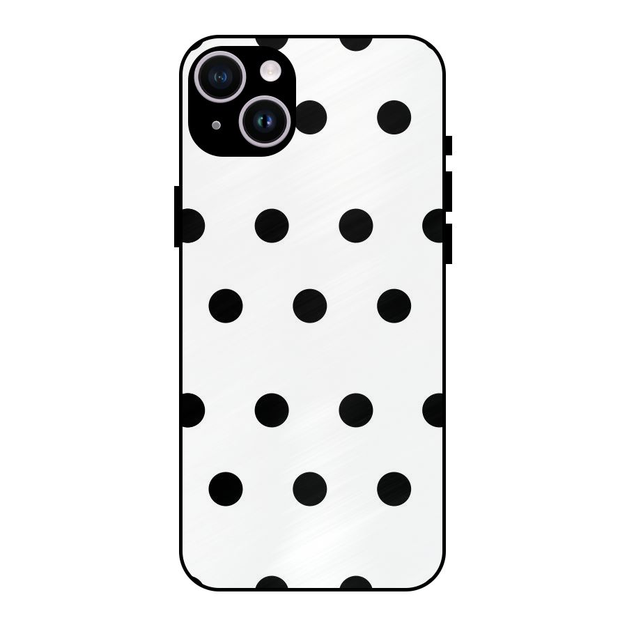 Royal Polka Dots Metal Back Case for iPhone 14 Plus