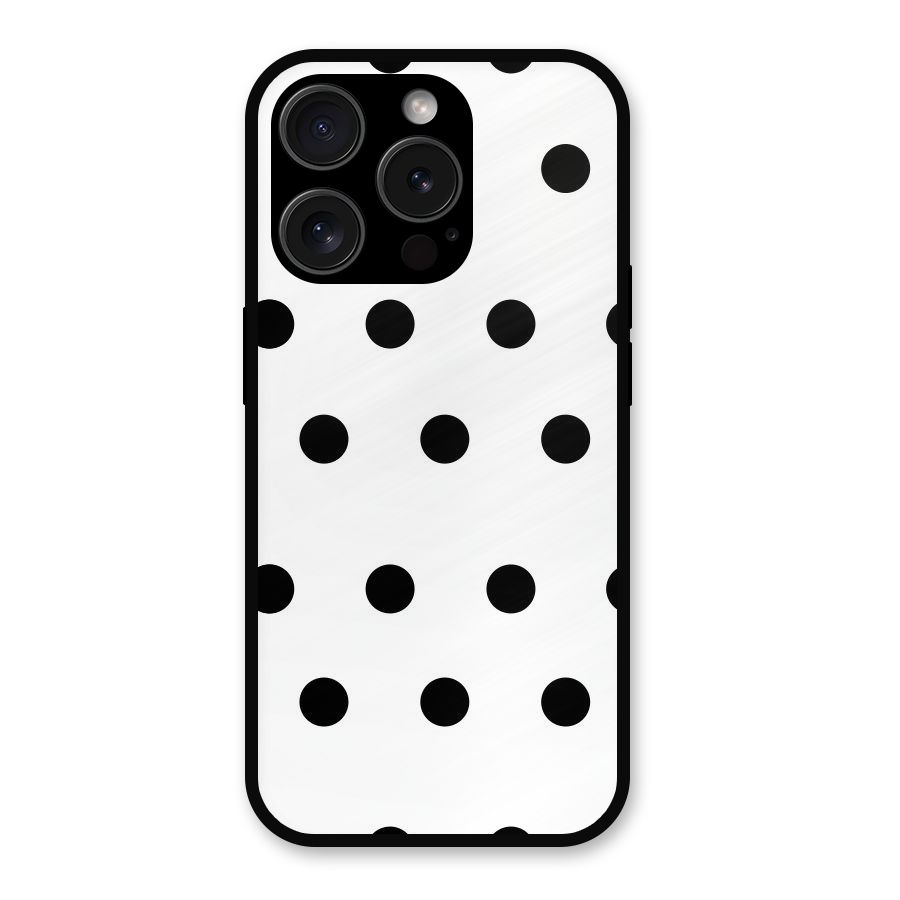 Royal Polka Dots Metal Back Case for iPhone 15 Pro
