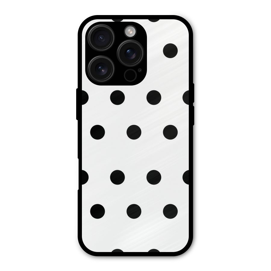Royal Polka Dots Metal Back Case for iPhone 16 Pro
